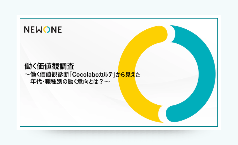 「カルテ」から見えた年代別・職種別の働く価値観